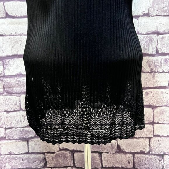 Misook Black Ribbed Tank Size XL - Picture 7 of 10